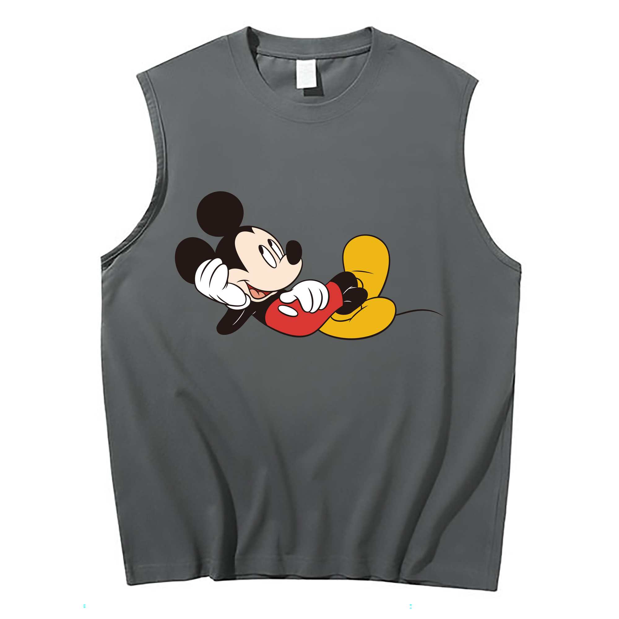 ミッキーマウス Mickey Mouse コットン100％タンクトップ（フロントプリント）